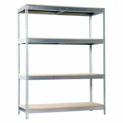 BAUHAUS Simonrack Simonforte Metall-Schwerlastregal L X B X H: 60 X 180 X 200 Cm, Traglast: 600 Kg/Boden, Anzahl Böden: 4, Silber