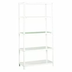 BAUHAUS Simonrack Comfort Metallregal L X B X H: 50 X 90 X 180 Cm, Traglast: 100 Kg/Boden, Anzahl Böden: 5, Schrauben, Weiß