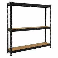 BAUHAUS Metall-Schwerlastregal MAXI-POKER L X B X H: 35 X 180 X 180 Cm, Traglast: 300 Kg/Boden, Anzahl Böden: 3 Stk., Stecken