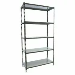 BAUHAUS Simonrack Simonclick Metallregal L X B X H: 30 X 100 X 200 Cm, Traglast: 180 Kg/Boden, Anzahl Böden: 5 Stk., Stecken, Anthrazit/Silber