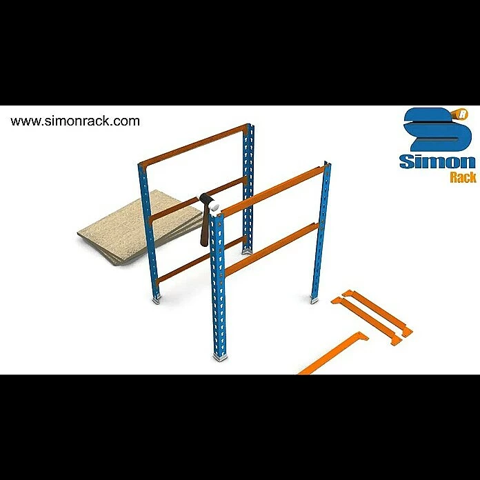 BAUHAUS Simonrack Maderclick Metallregal Plus L X B X H: 50 X 100 X 200 Cm, Traglast: 150 Kg/Boden, Anzahl Böden: 5, Stecken, Blau 4 BAUHAUS Simonrack Maderclick Metallregal Plus L X B X H: 50 X 100 X 200 Cm, Traglast: 150 Kg/Boden, Anzahl Böden: 5, Stecken, Blau – Bild 4