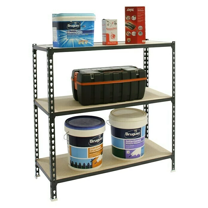 BAUHAUS Simonrack Maderclick Metallregal Mega Plus L X B X H: 50 X 120 X 90 Cm, Traglast: 150 Kg/Boden, Anzahl Böden: 3 Stk., Stecken, Anthrazitgrau 2 BAUHAUS Simonrack Maderclick Metallregal Mega Plus L X B X H: 50 X 120 X 90 Cm, Traglast: 150 Kg/Boden, Anzahl Böden: 3 Stk., Stecken, Anthrazitgrau – Bild 2