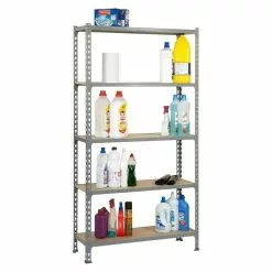 BAUHAUS Simonrack Maderclick Metallregal Mini L X B X H: 40 X 80 X 180 Cm, Traglast: 150 Kg/Boden, Anzahl Böden: 5 Stk., Grau -Angebote Fliesen Verkäufe 12 8531