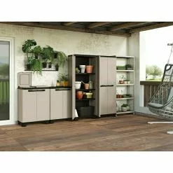 BAUHAUS Keter Kunststoffregal Planet L X B X H: 32 X 75 X 176 Cm, Traglast: 25 Kg/Boden, Anzahl Böden: 5 Stk., Stecken -Angebote Fliesen Verkäufe 12 8538