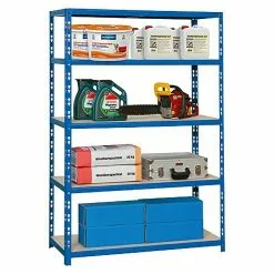 BAUHAUS Regalux Metall-Schwerlastregal XL L X B X H: 50 X 120 X 180 Cm, Traglast: 290 Kg/Boden, Anzahl Böden: 5 Stk., Stecken, Blau -Angebote Fliesen Verkäufe 12 8560