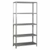 BAUHAUS Simonrack Comfort Metallregal L X B X H: 30 X 100 X 200 Cm, Traglast: 100 Kg/Boden, Anzahl Böden: 5 Stk., Schrauben, Grau