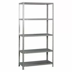BAUHAUS Simonrack Simonclassic Metallregal Advantage Plus L X B X H: 40 X 100 X 200 Cm, Traglast: 75 Kg/Boden, Anzahl Böden: 5 Stk., Schrauben, Grau