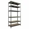 BAUHAUS Metall-Schwerlastregal B X T X H: 100 X 45 Cm X 200 Cm, Traglast: 250 Kg/Boden, Anzahl Böden: 6 Stk., Stecken, Anthrazit