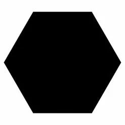 BAUHAUS Feinsteinzeugfliese Hexagon Basic Black 22 X 25 Cm, Schwarz, Matt