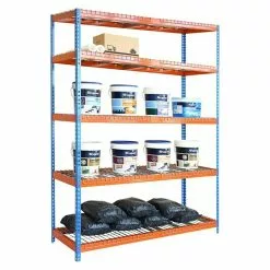 BAUHAUS Simonrack Ecoforte Metall-Schwerlastregal Rex L X B X H: 60 X 180 X 200 Cm, Traglast: 400 Kg/Boden, Anzahl Böden: 5 Stk., Stecken, Blau/Orange -Angebote Fliesen Verkäufe 12 8609