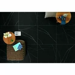 BAUHAUS Feinsteinzeugfliese Black Marble 60 X 60 Cm, Schwarz, Glänzend -Angebote Fliesen Verkäufe 12 931