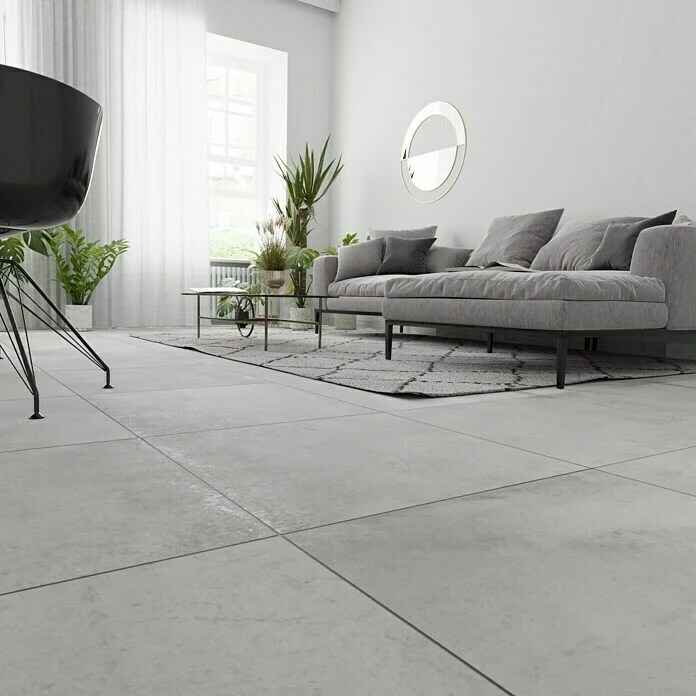 BAUHAUS Metallica Feinsteinzeugfliese Platino 60 X 60 Cm, Silbergrau, Schimmernd 3 BAUHAUS Metallica Feinsteinzeugfliese Platino 60 X 60 Cm, Silbergrau, Schimmernd – Bild 3