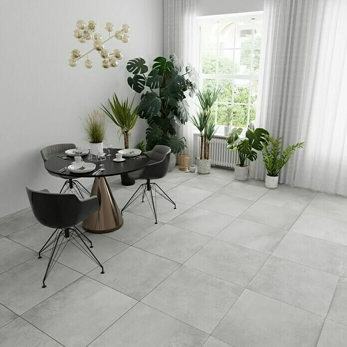 BAUHAUS Metallica Feinsteinzeugfliese Platino 60 X 60 Cm, Silbergrau, Schimmernd 6 BAUHAUS Metallica Feinsteinzeugfliese Platino 60 X 60 Cm, Silbergrau, Schimmernd – Bild 6