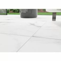 BAUHAUS Feinsteinzeugfliese Torino Bianco 60 X 120 Cm, Weiß/Grau, Glänzend -Angebote Fliesen Verkäufe 12 96