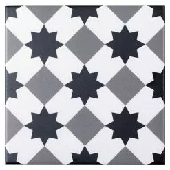 BAUHAUS Modern Style Feinsteinzeugfliese Mistral 15 X 15 Cm, Schwarz/Grau, Matt -Angebote Fliesen Verkäufe 12 961